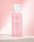 Intense Barrier Serum Toner şişesi sade fon önünde ürün çekimi